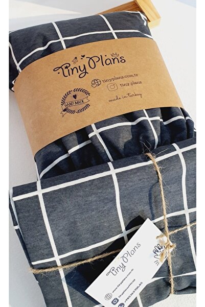 tiny plans Single Plaid Elastic Sheet Set 80x180 cm