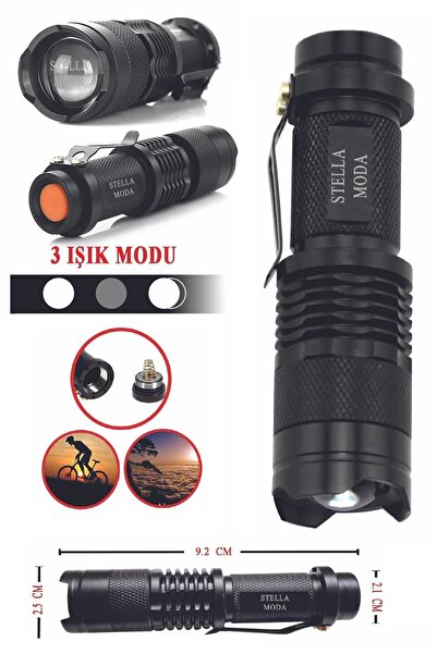 KAMASTAR Km-82 Metal Zoomlu Şarjlı Q5 Led El Feneri