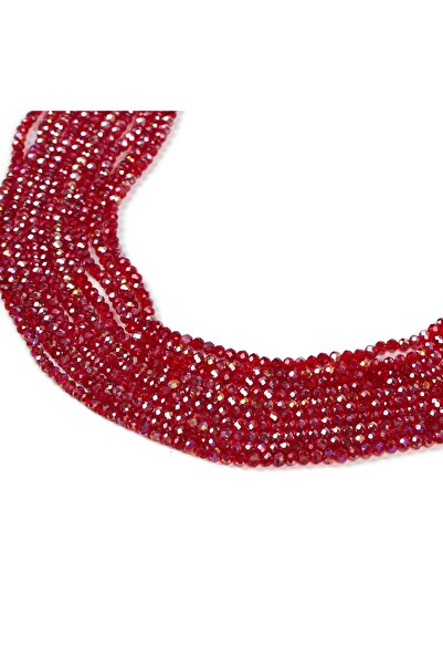 yfhobi 1 DİZİ (40 cm - 130 Adet)- 4 mm YASSI KRİSTAL CAM BONCUK, ŞEFFAF JANJA...