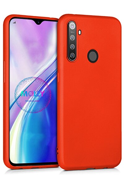 Molly Technology Realme 6i İçin Alev Kırmızısı Mat Silikon Kılıf