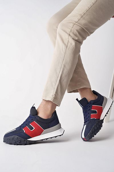 Freemax Unisex Orthopedic Sneaker Αθλητικά Παπούτσια Navy Blue Red