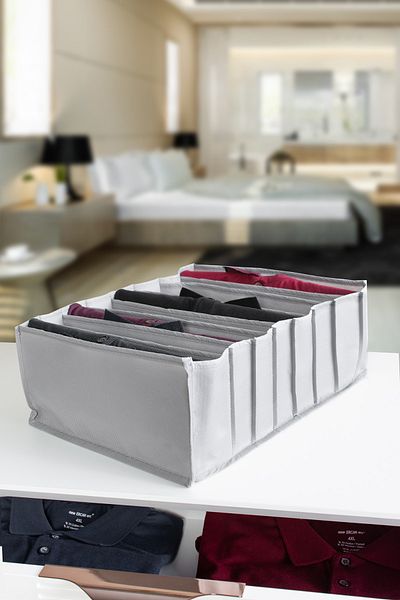 Serstil 8 Compartment Drawer Anthracite Organizer - Xlarge 30 X 39 X 14