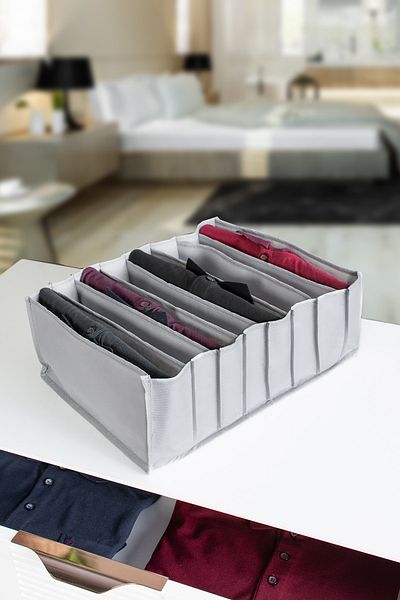 Serstil 8 Compartment Drawer Anthracite Organizer - Xlarge 30 X 39 X 14