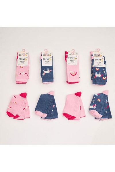 ÇamaşırcımShop 12 чифта дълги чорапи до глезена с емблема на еднорог