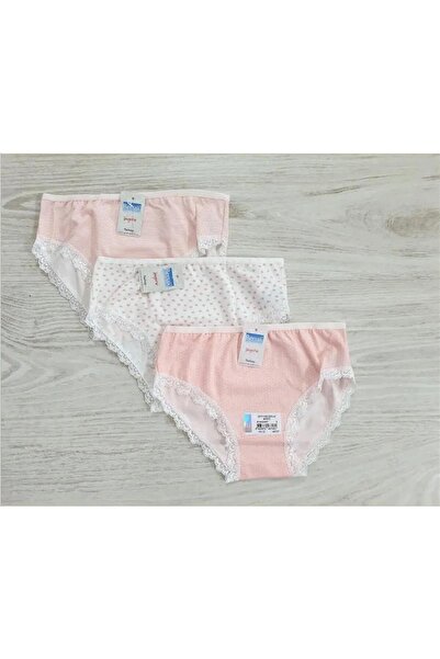 ÇamaşırcımShop Berrak 2577 Dantel Kenarlı Desenli Kız Çocuk Bikini Külot