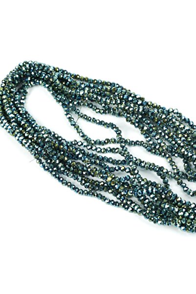 yfhobi 1 DİZİ (40 cm - 130 Adet) - 4 mm YASSI KRİSTAL CAM BONCUK, KAPLAMA JAN...