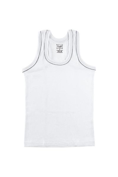 ÇamaşırcımShop Pack of 3 100% Cotton Ribbing Boys' Sports Tank Top