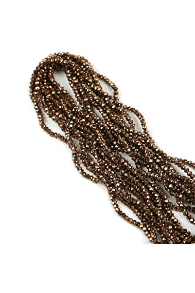 yfhobi 1 DİZİ (40 cm - 130 Adet) - 4 mm YASSI KRİSTAL CAM BONCUK, KAPLAMA JAN...