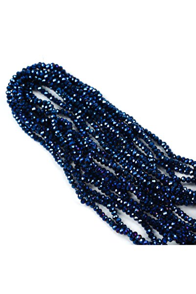 yfhobi 1 DİZİ (40 cm - 130 Adet) - 4 mm YASSI KRİSTAL CAM BONCUK, KAPLAMA JAN...