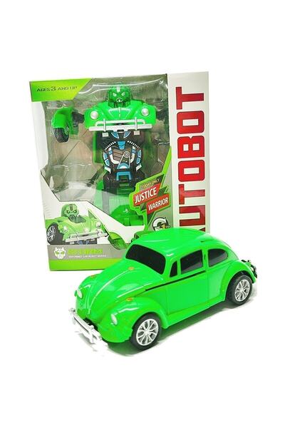 Genel Markalar Yeşil ve Kırmızı Robot Olan Araba Oyuncak Surat Cx1611 Wolsvos Tospağa