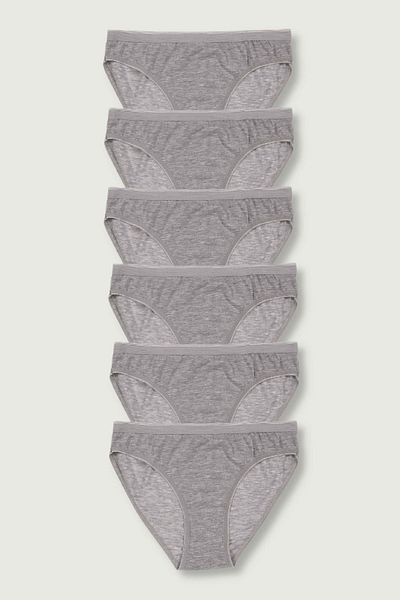 ÇamaşırcımShop Pachet de 6 chiloți bikini 100% bumbac pentru femei