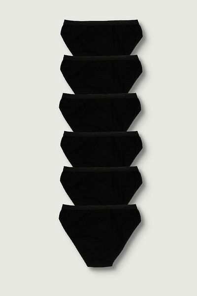 ÇamaşırcımShop Pachet de 6 chiloți bikini 100% bumbac pentru femei