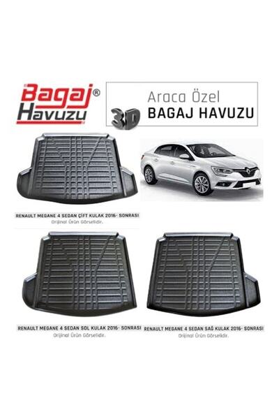 Sare Tuning Renault Megane 4 Sedan / Sağ Kulaklı 3d Lüx Bagaj Havuzu