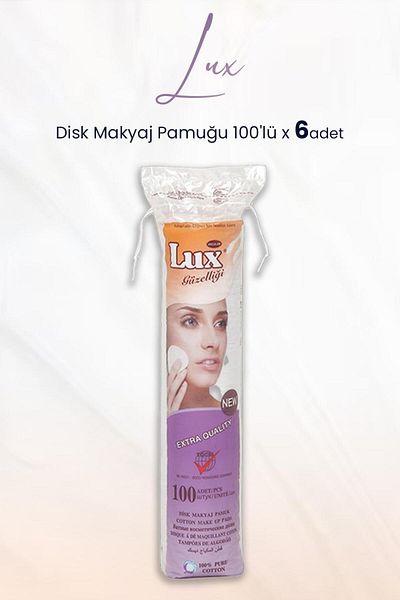 LUX Disc Makeup Cotton 100pcs x 6 Pieces
