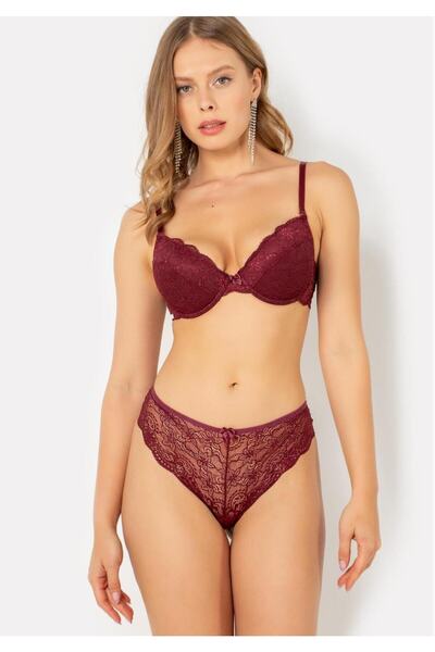 Miorre Push up Dolgulu Dantel Sütyen Takım Yeni Sezon