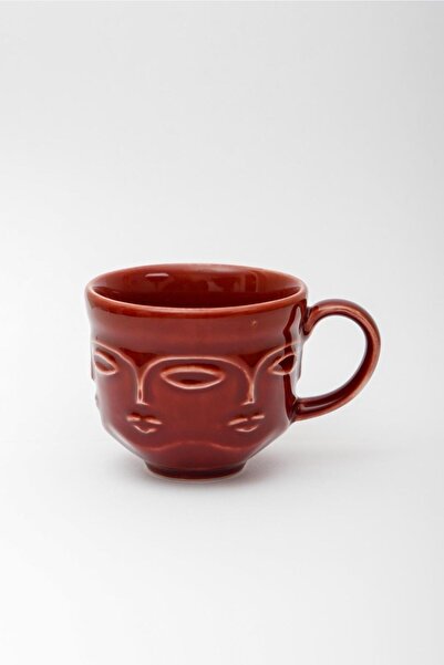 HOMENIVA Modern Burgundy Cup Set 4 Pieces - 2-Person Cup Set