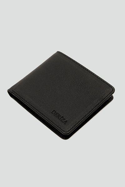 Deriza Ανδρικό πορτοφόλι Loris Real Leather Μαύρο