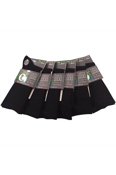 ÇamaşırcımShop Безшевни мъжки диабетични бамбукови чорапи без ластици Dundar, комплект от 6 броя