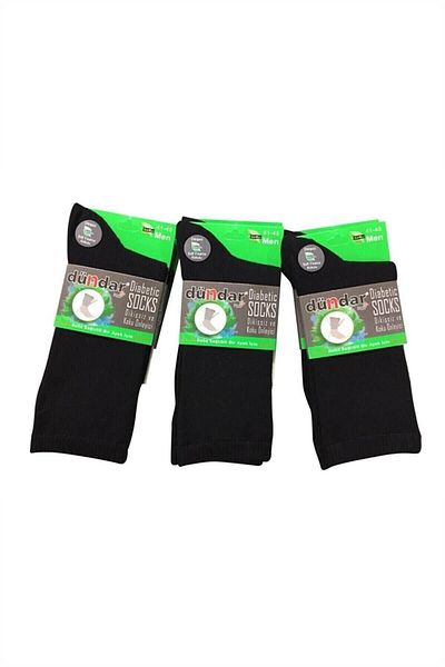 ÇamaşırcımShop Dundar, комплект от 3 бамбукови безшевни диабетични мъжки чорапи без ластици, цвят бонбон