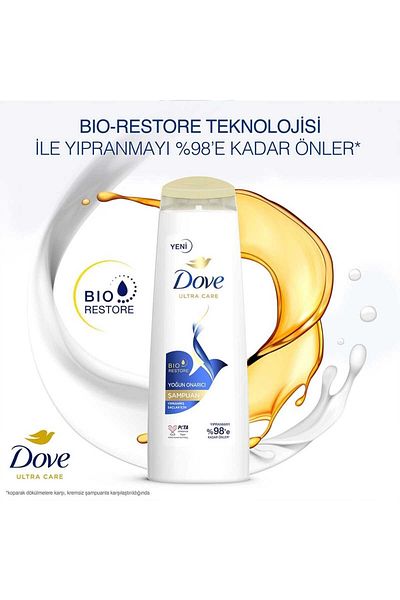 Dove Intensive Repair Shampoo 350 ml 3Pcs Dove Intensive Repair 350×3