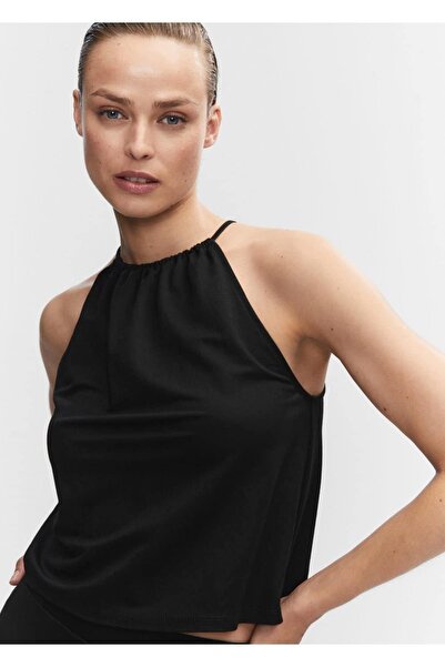 MANGO Woman Μπλούζα Halter Neck Crop