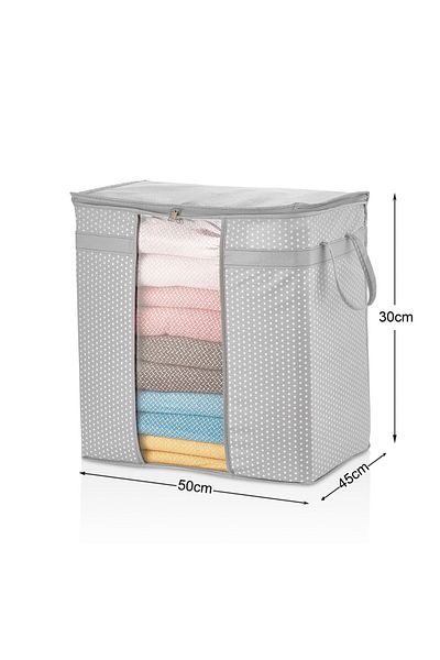 Serstil 50X45X30 cm Gray Spotted Window Storage Bag