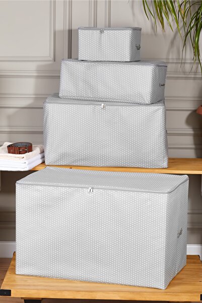 Serstil Gri Küçük Boy Gri Benekli Hurç 52 X 28 X 21 Cm