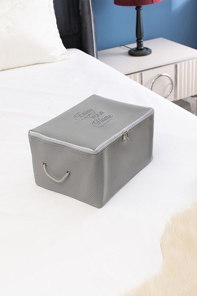 Serstil Mini Size Εκτυπωμένη λεπτομερής τσάντα αποθήκευσης ανθρακί 30 X 22 X 18 cm