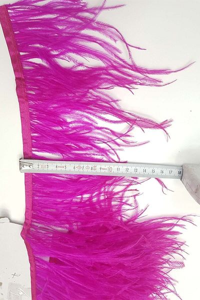 YENİ HEDİYELİK DÜNYAM Affordable Wonderful Ornament Decorative Product Fuchsia Ostrich Feather 40 cm