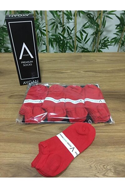 AyganStore Kadın Dikişsiz Bambu Patik Çorap 12'li