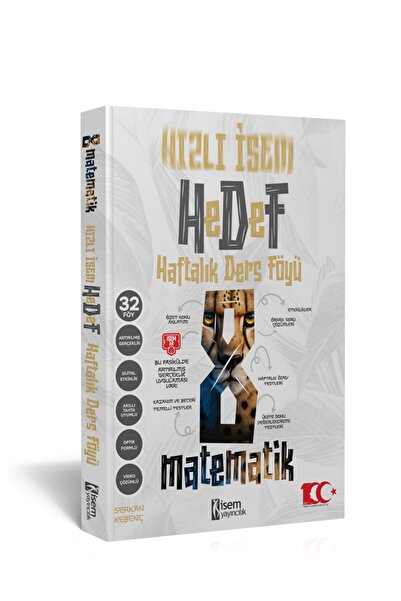 İsem Yayıncılık İsem 2024 8. Sınıf Hızlı İsem Matematik Haftalık Ders Föyü İs...