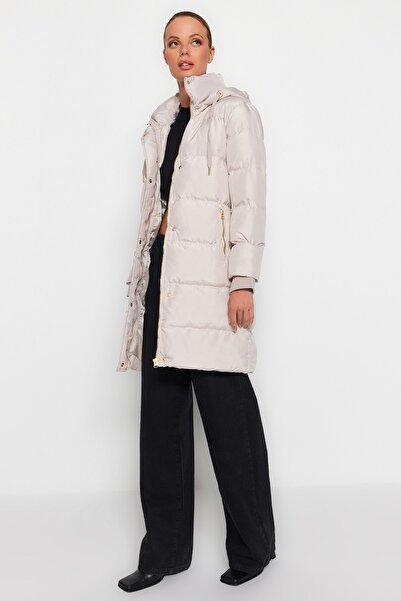 Trendyol Collection Vodoodpudivá bunda s kamennou kapucí TWOAW24MO00119