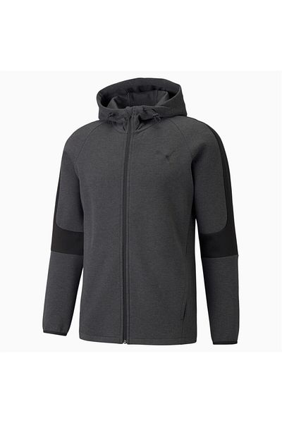 Puma Ανδρικό casual μπουφάν Evostripe Core Fz Hoodie 58581207   Γκρί
