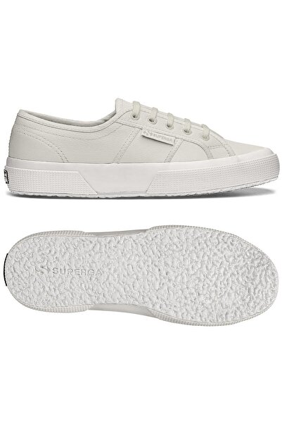Superga 2750 Tumbled Leather Unisex Bej Bileksiz Sneaker