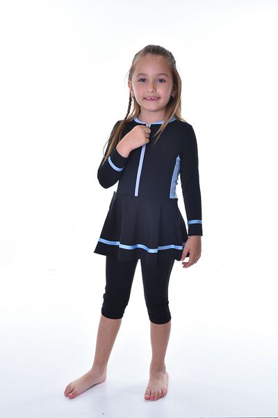 Rs Ramuni Girl's Dress Swimsuit Black Color