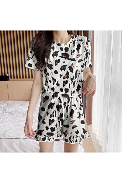 PEMBİŞ HOMEWEAR Σετ σορτς Aden Leopar 4 Super Soft