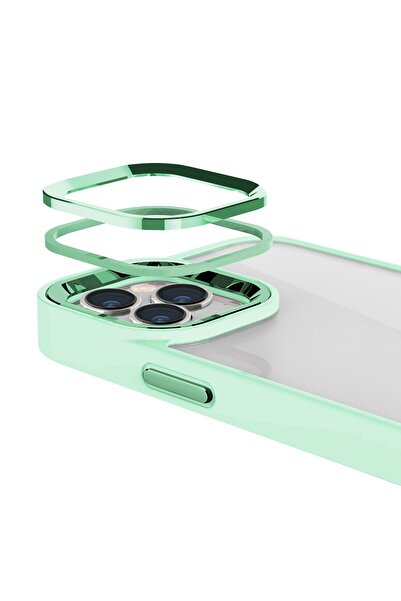 Buff Iphone 14 Pro Max Uyumlu New Air Bumper Kılıf Light Green