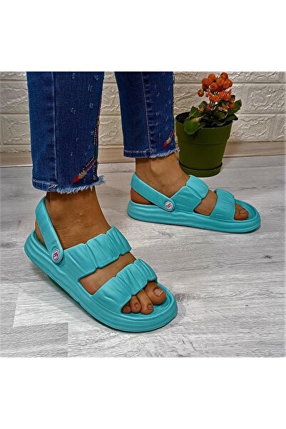 Calx 1260 Water Green Lightweight Comfortable Women's Slippers & Sandals