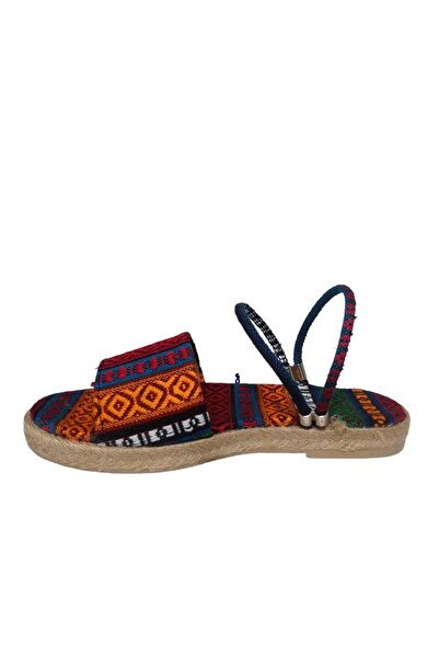 Bereket Kundura WOMEN'S SUMMER ESPADRIL ETHNIC PATTERN SANDALS