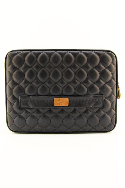 HNB Black 13 & 14 Inch Quilted Laptop Tablet Notebook Case
