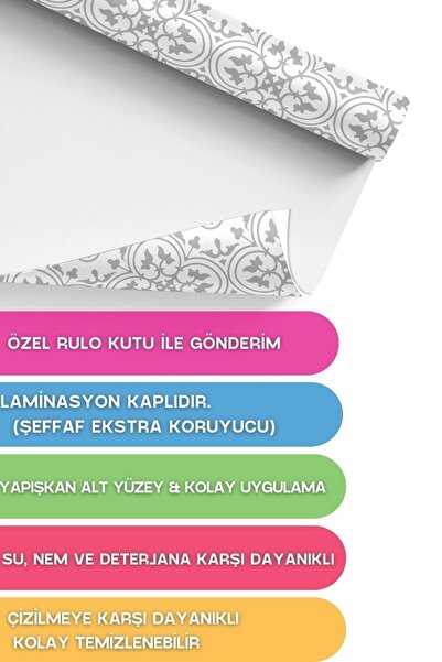 Baskı Madeni 80 Cm * 100 Cm Kendinden Yapışkanlı Yer Kaplama Folyosu