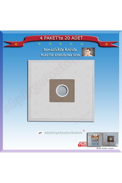 Vestel Alize A7100 - 20 Vacuum Cleaner Dust Bags in 4 Packs 204520