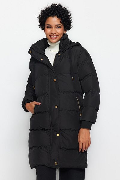 Bershka PUFFER - Winter jacket - black 