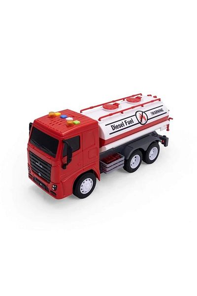 Polesie Toy Friction Closed Case Truck with Lights and Sound in Red Box