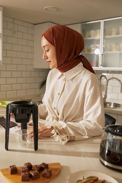 Yefrastore Women's Hijab Cotton Shawl Bitter Brown