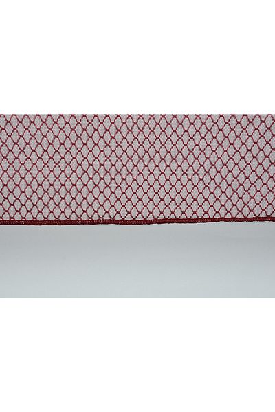 AKÇA TEKSTİL BAKLAVA BORDO COLOR SINGLE WING Ready planted Pleated Background Curtain 300*260 cm