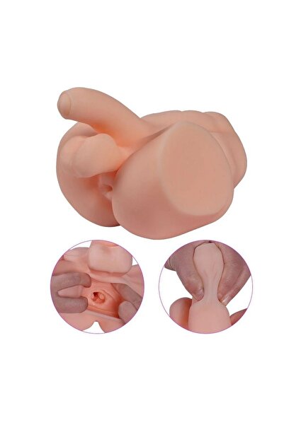 Lilitu Shop 2 İşlevli Realistik 9 cm Penisli Erkek Kalça