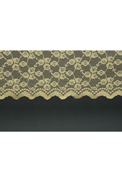 AKÇA TEKSTİL ΜΟΝΤΕΛΟ ΛΟΥΛΟΥΔΙ ΧΡΥΣΟ ΧΡΩΜΑ ΜΟΝΟ ΦΙΛΙΔΙΟ Προετοιμασμένη κουρτίνα με πλισέ φόντο 300*260 εκ.