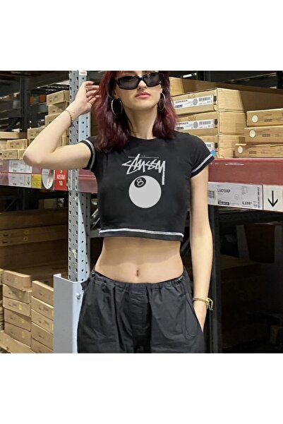 Touz Küt Küt Осем номер топка обратен шев черен кроп