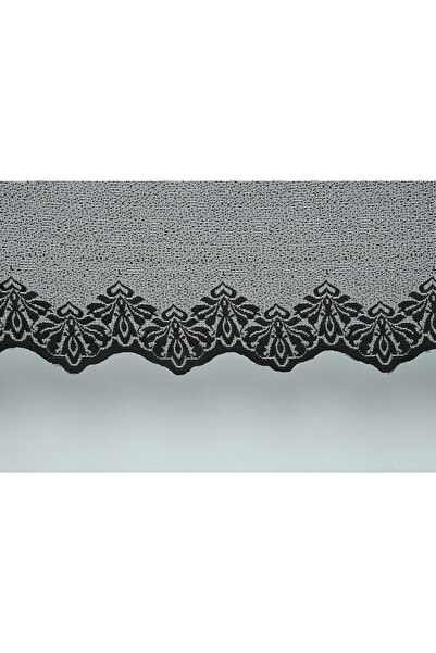 AKÇA TEKSTİL DARK SKIRT BLACK COLOR SINGLE WING Ready-made Planted Pleated Background Curtain 300*260 cm